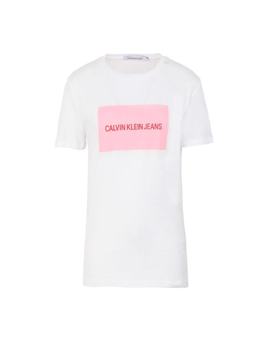 Calvin klein jeans оригинална тениска с надпис лого