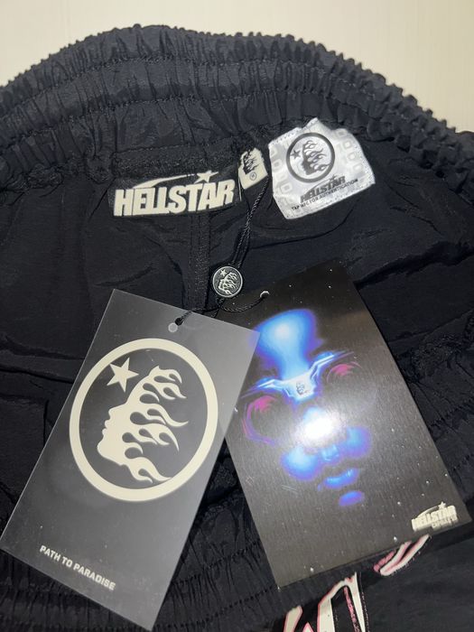 Hellstar Waxed Nylon Athletic Shorts