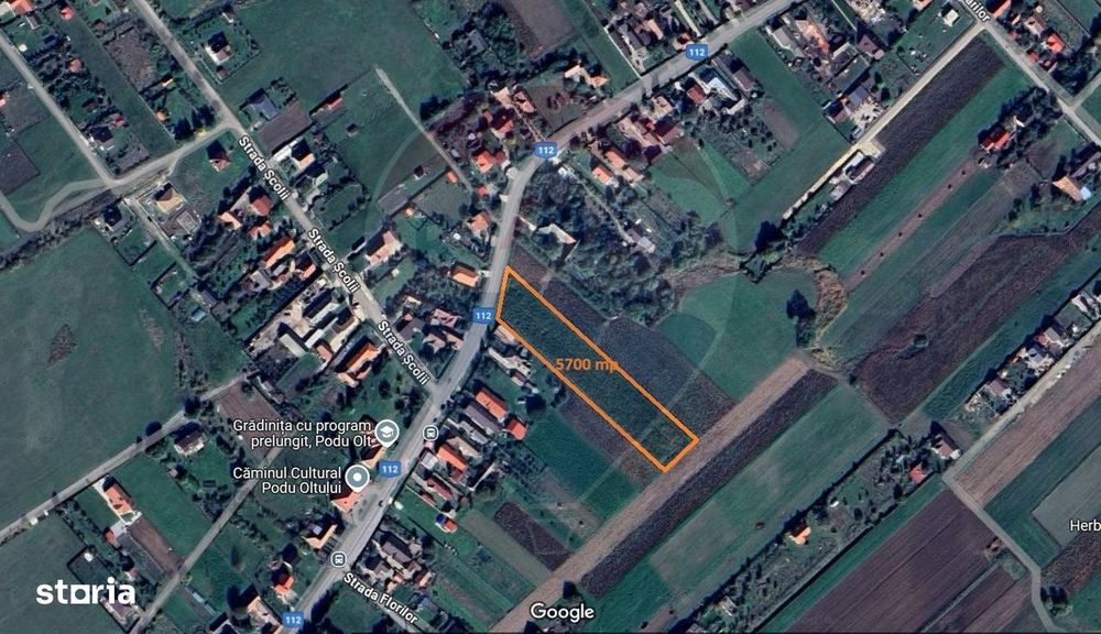 Comision 0 %! Teren intravilan, 5.700 mp, Podul Oltului!