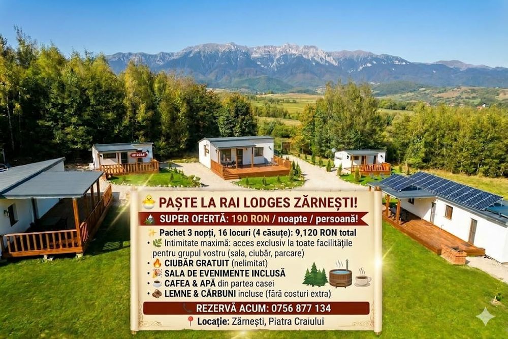 Oferta de Paste Bran in bungalow-uri individuale complet utilate