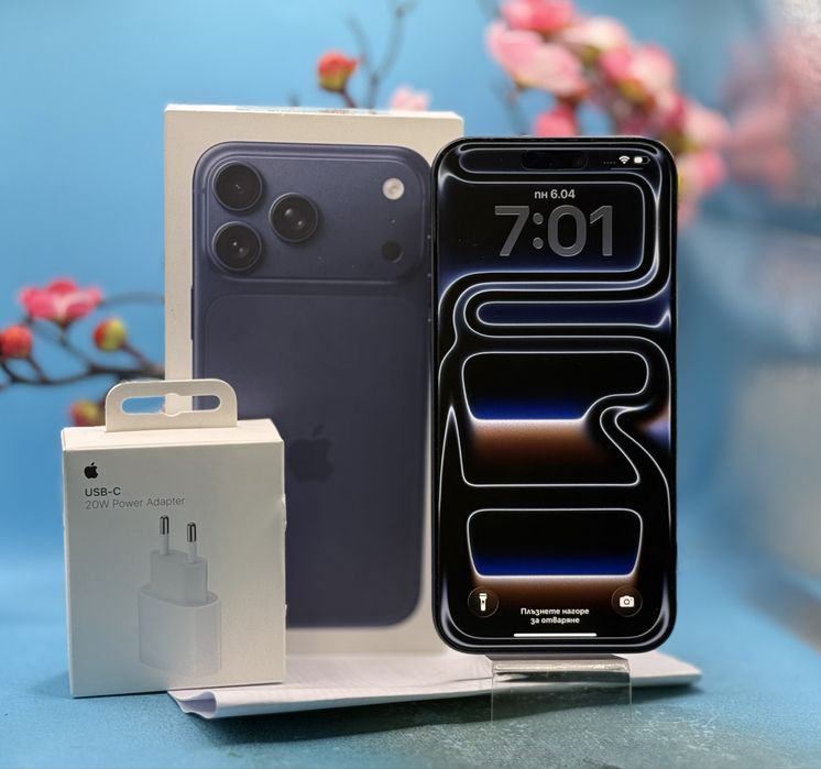 ГАРАНЦИОНЕН!!! Apple iPhone 17 Pro Max, 256GB, 5G, Deep Blue