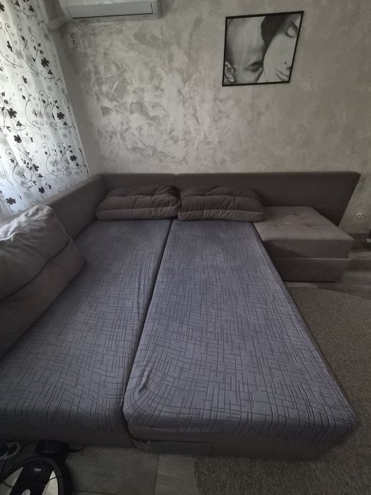 Coltar  cu lada, transformare in pat dublu