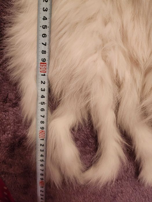 Шал от естествена сребърна лисица