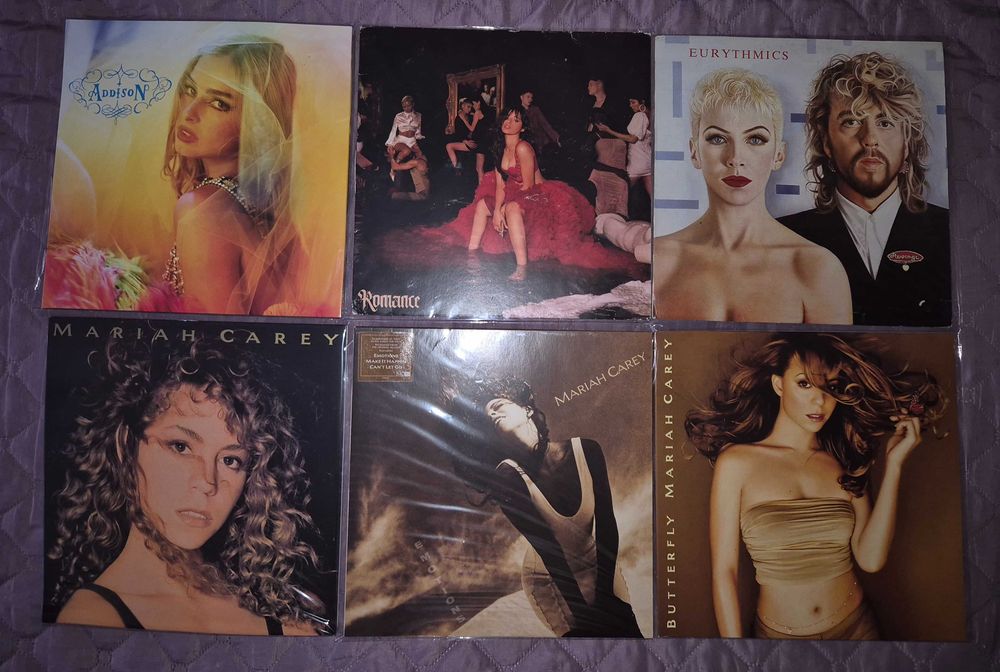 Грамофонни плочи - Addison Rae, Dua Lipa, Mariah Carey и др.