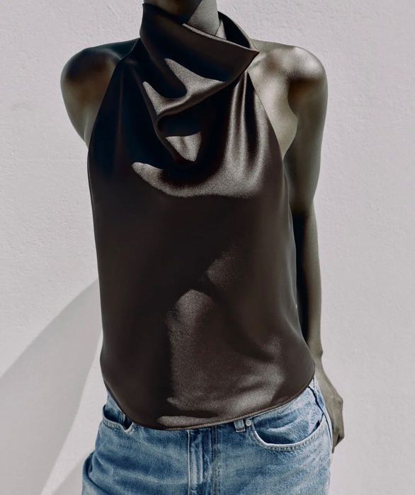 Сатенен топ ZARA