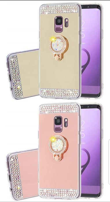 Husa silicon Diamond cu inel compatibil Samsung S8 / S8 Plus