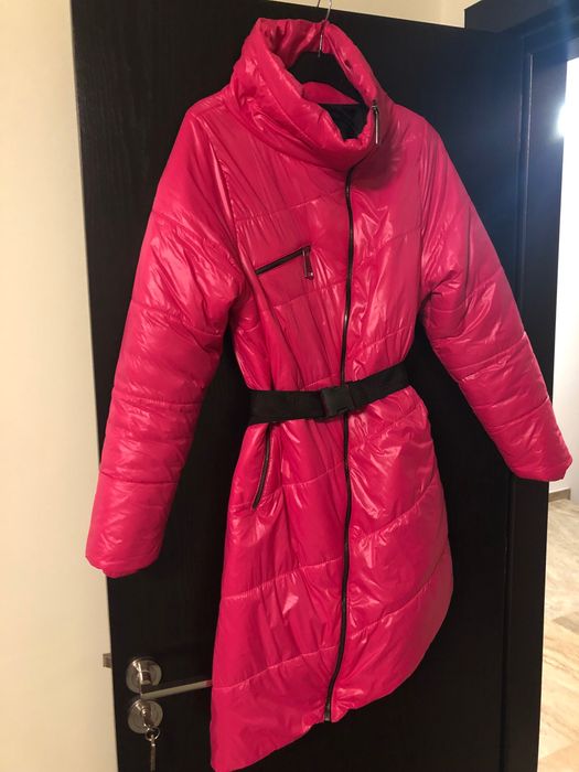 Дамско яке, асиметрично в розов цвят