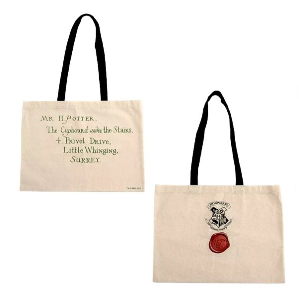 Geanta tote bag,  Harry Potter Scrisoare admitere Hogwarts,  Bumbac