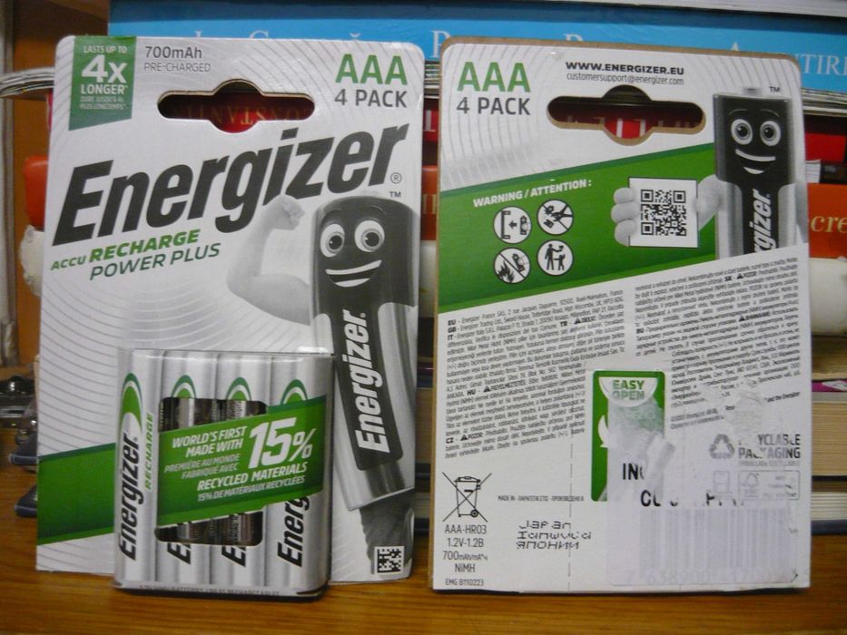 Acumulatori Energizer Japan AA 2000 mAh NOI, set 4 buc, ideale pt jucării