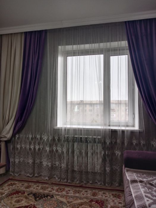 Шторы велюровые с тюлью