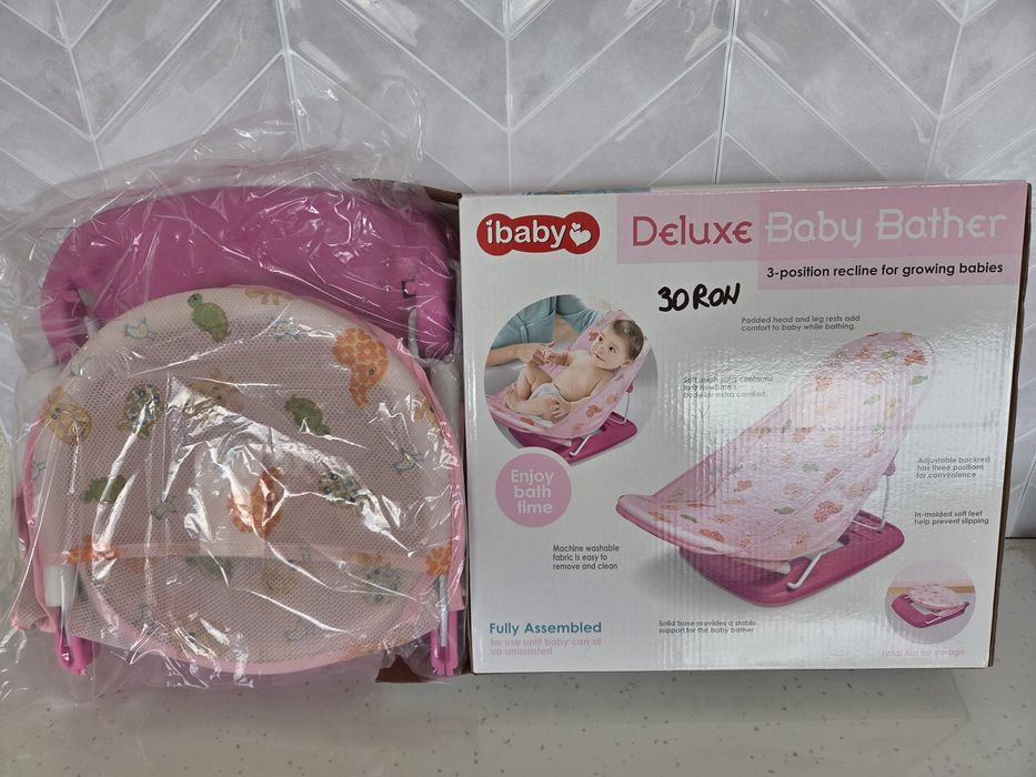 Scaun de baie bebe cu spatar pliabil