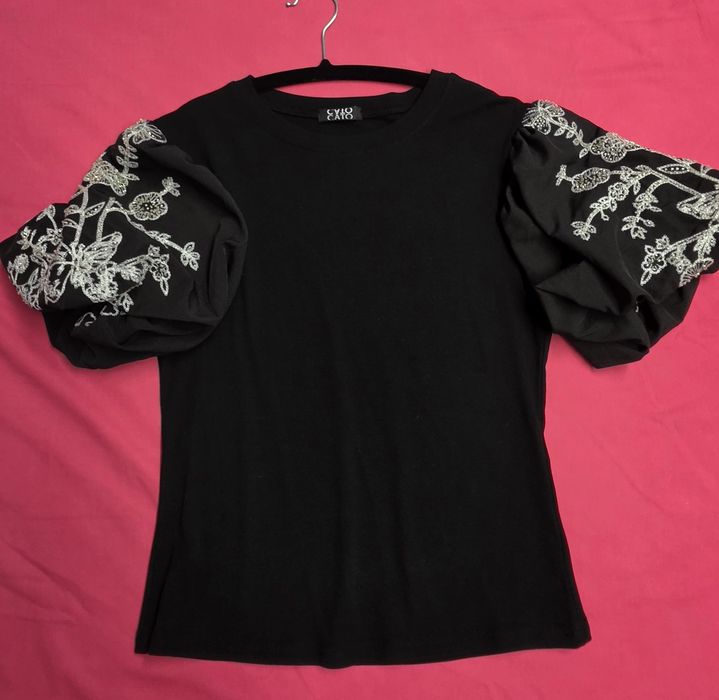 Tricou Cato cu mâneci brodate