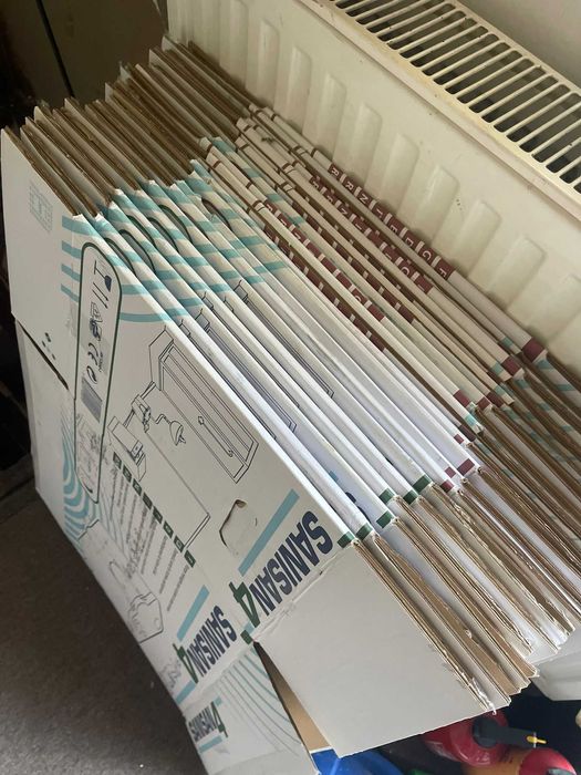 cutii carton rezistent cu maner predecupat, depozitare mutare 48x34x25