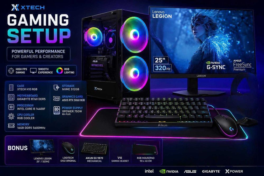 Gaming PC RTX 3060 12GB Gaming PC RTX 5060 8GB