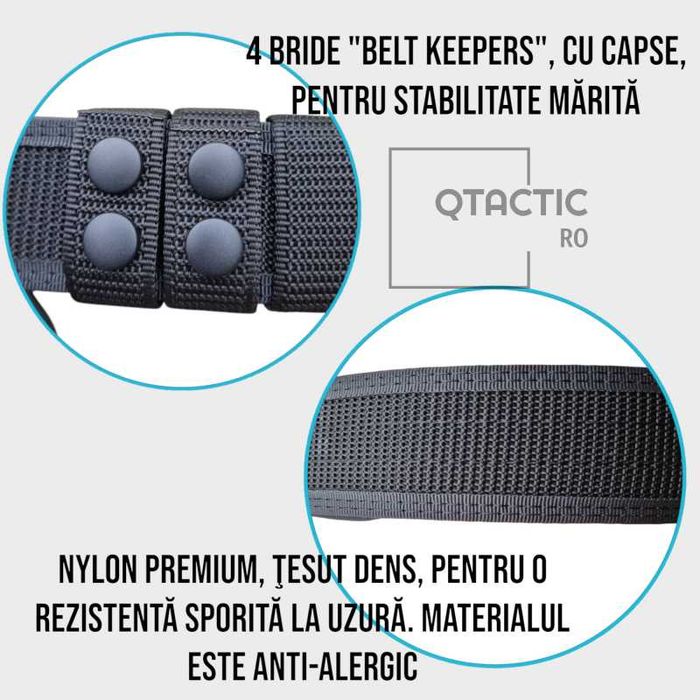 Centura tactica 2 în 1 (centura interioara + exterioara),sistem velcro
