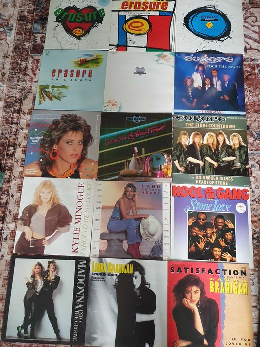 Discuri vinil maxi single Bad Boys Blue Sandra,Pet Schop Boys Michael Jackson C.C Catch Madona Erasure Europe Alphaville etc.