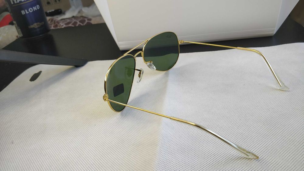 Ochelari de soare Rayban aviator , verde.