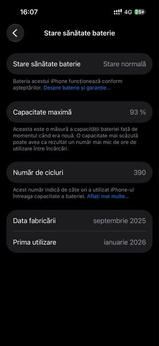 Iphone 16 impecabil 93% baterie
