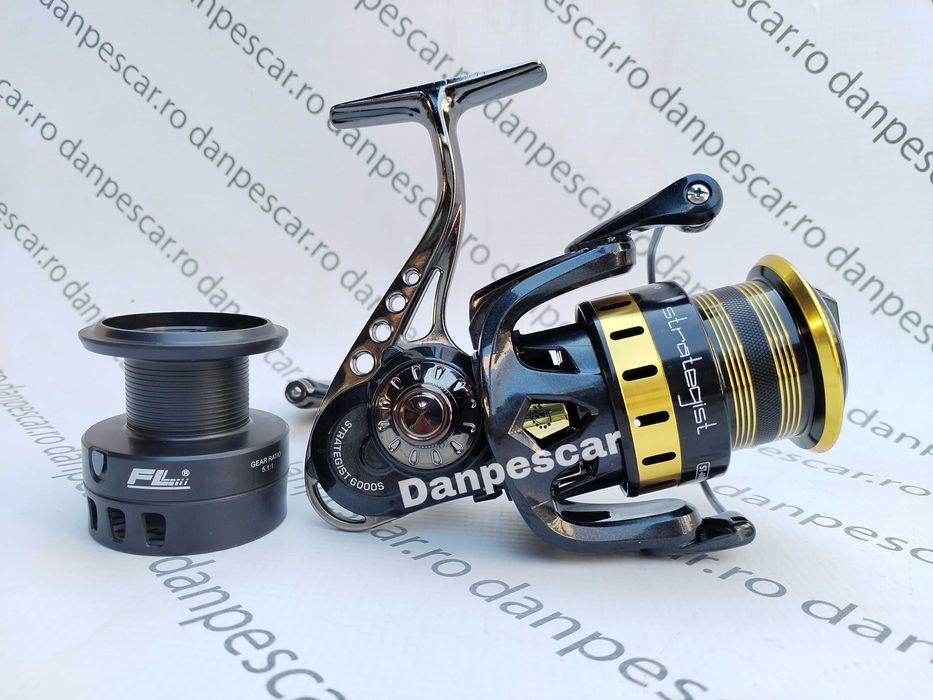 SET 4 Mulinete Feeder PRO FL Strategist RIVER ST 6000S Crap si Somn