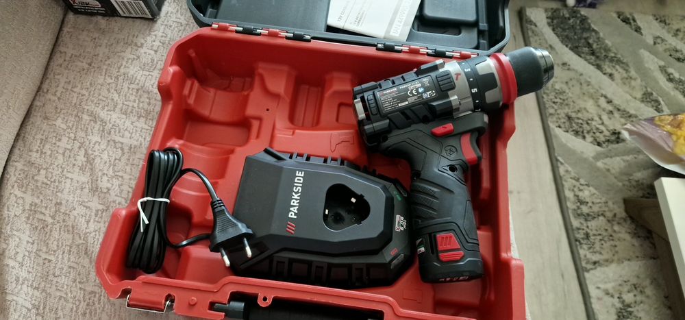 Parkside Акумулаторен винтоверт PARKSIDE  12V, 45Nm, с ударник с батерия и зарядно!
