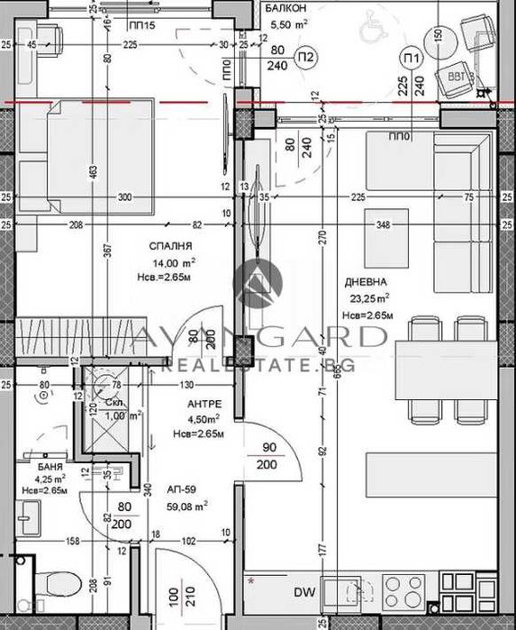 оф.24280 Двустаен нова сграда/ Остромила
