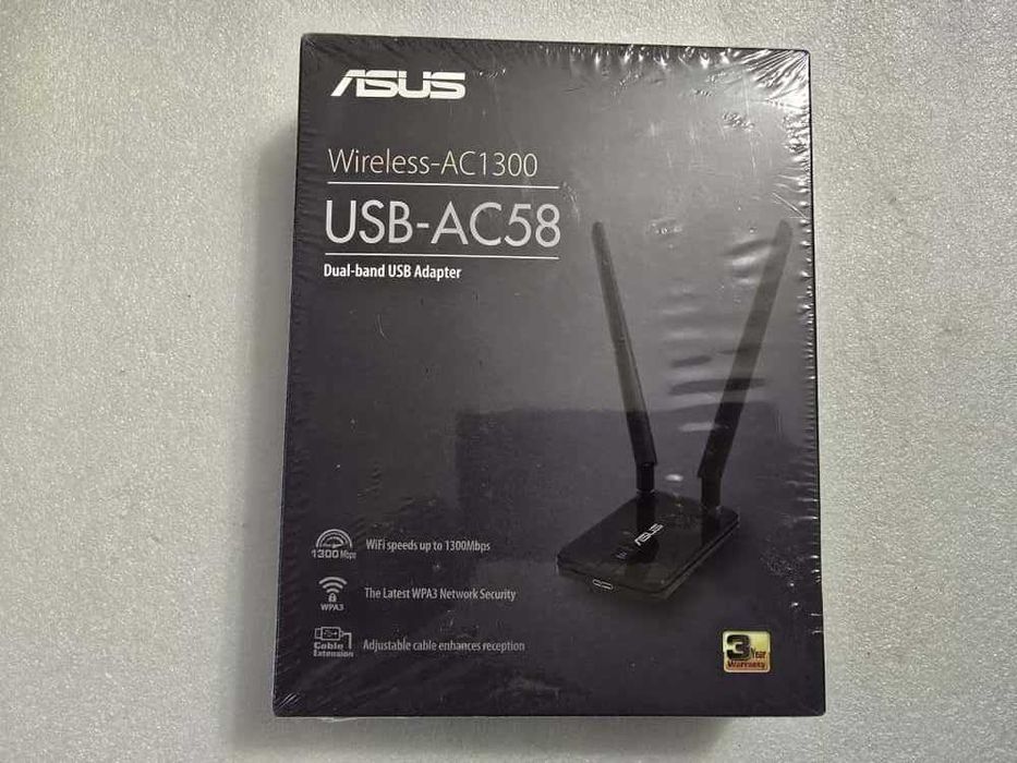 Adaptor Wireless ASUS USB-AC58, AC1300, Dual-band, USB 3.0 - sigilat