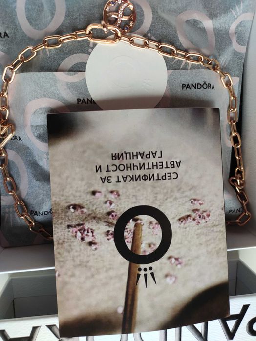 Колие с висулка Pandora, 14 карата златно покритие