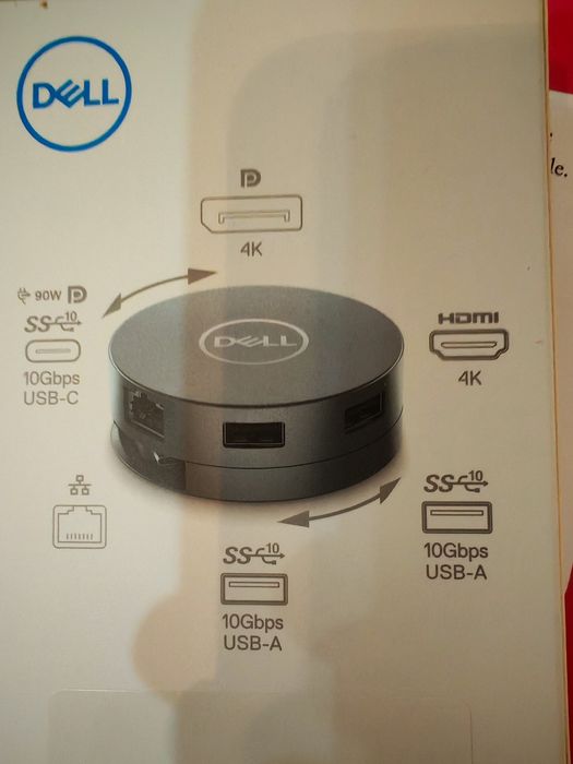 Adaptor / Hub Dell 6-in-1 USB-C (Model DA305)