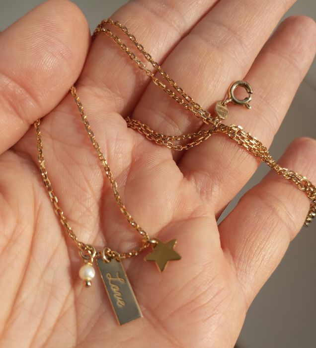 Colier argint 925 placat cu aur