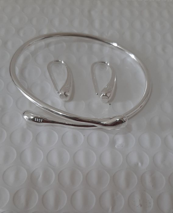 Set brățară cu cercei  925  Argint