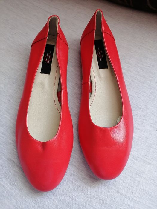 Balerini Matheo portocaliu Noi piele naturala nr 39