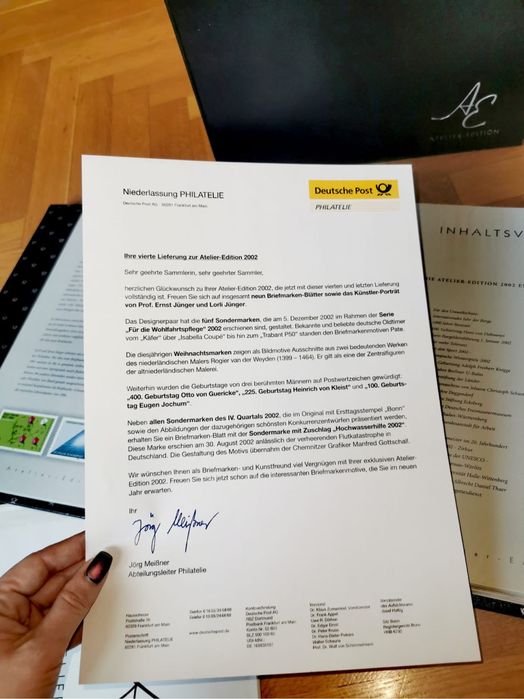 Пощенски марки Atelier Edition 2003 всички специални оригинали BUND