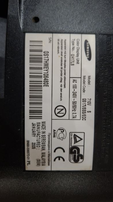 Монитор samsung 710v