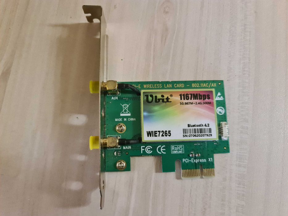 1167mbps Pcie x1 wifi карта с Bluetooth 5G
