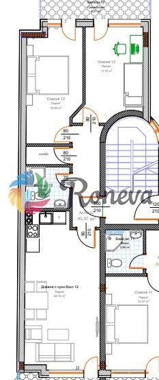3-стаен в Варна-Левски площ 1006 цена 138000