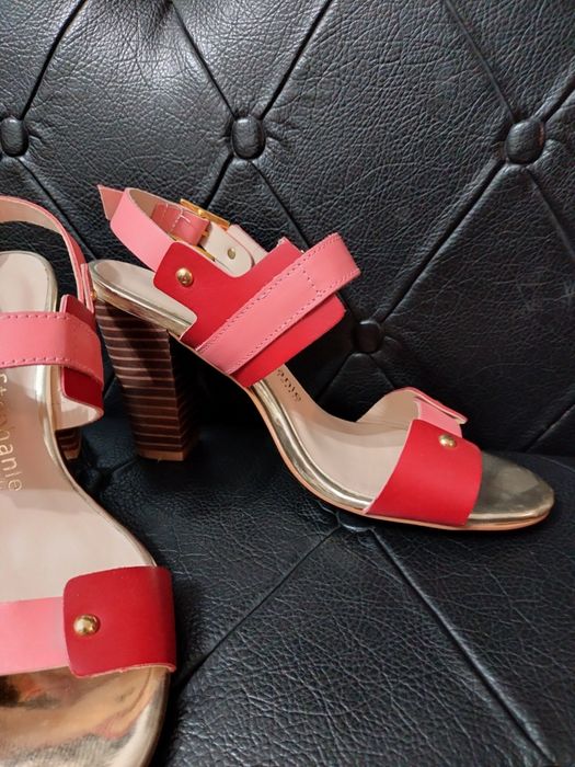 Кожанные туфли босоножки