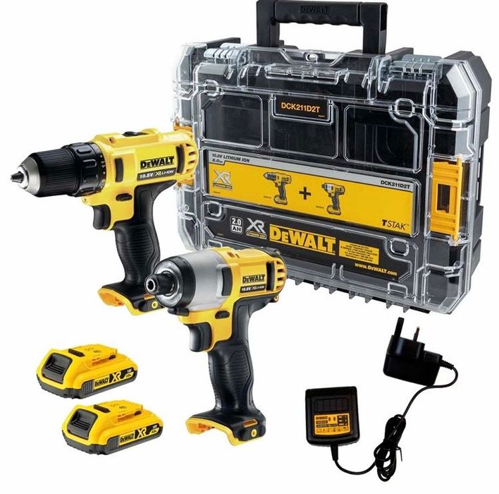 DEWALT Винтоверт DCD710N Импакт DCF815 12V 2 Батерии x 2Ah Зарядно