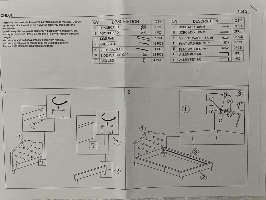 Pat tapitat 90×200 cm – saltea + somieră incluse