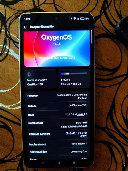 Oneplus 13r ( schimb)  super telefon , 12/256 GB,  8gen3