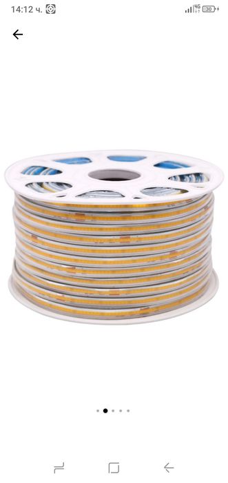 Захранващ кабел COB LED лента 220V