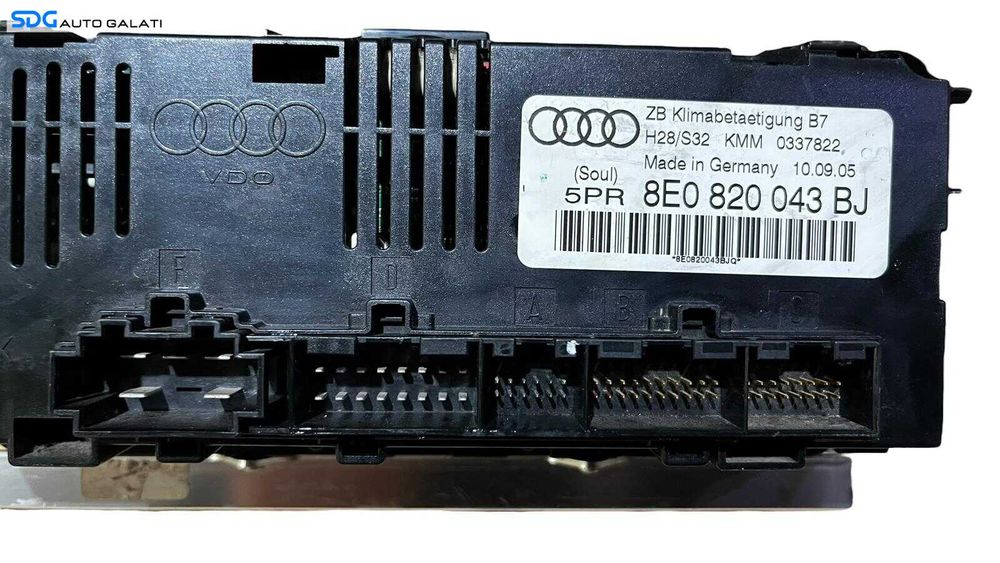 Panou Modul Unitate Comanda AC Aer Conditionat Clima Climatronic Audi A4 B6 2001 - 2005 Cod 8E0820043BJ [LC0706]