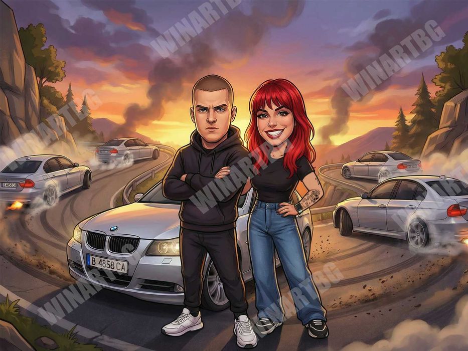 Карикатури за всеки повод - Персонализирани, Дигитални, в Рамка