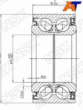 Подшипник передней ступицы Honda Cr-v