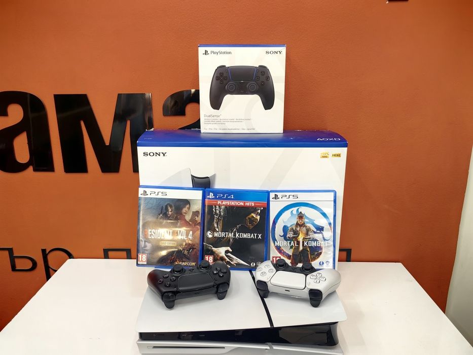 Хб! Конзола Playstation 5 Slim 2 джойстика и 3 игри