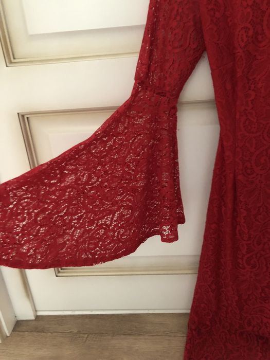 Rochie sexi roșie spatele gol midi