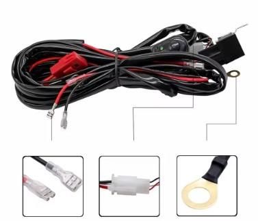 Комплект Кабели за LED BAR(3m) с 12-24V Реле и Бутон за ВКЛ/ИЗКЛ