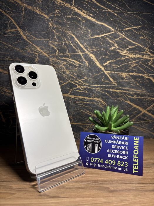 Iphone 15 Pro Max/256GB/Garantie 2Ani Centrul de Telefoane/Rate