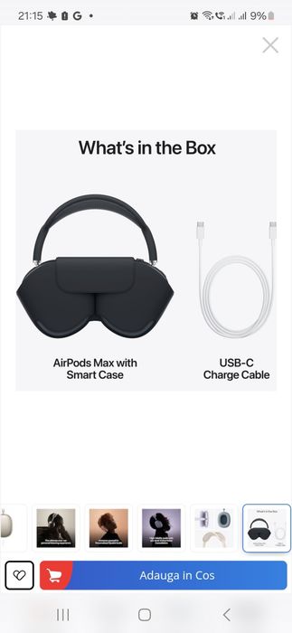 AirPods Max Blue, sigilat.