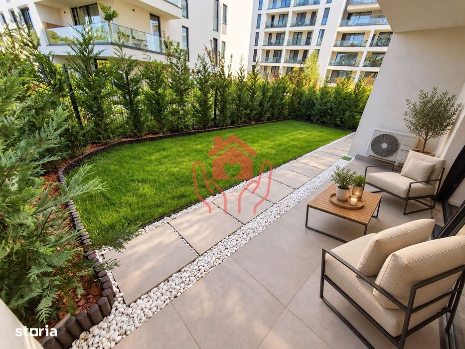 JANDARMERIEI (THE IVY)-2 camere + birou, PRIMA LOCUIRE, curte privata,