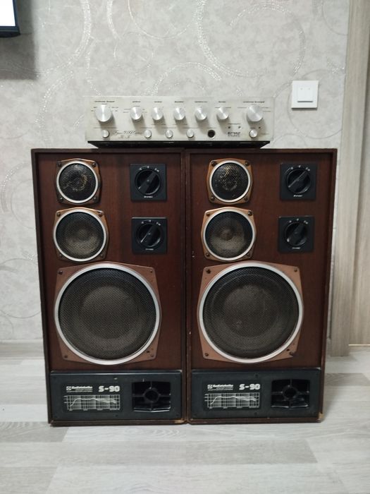 Колонки S-90 и усилитель Бриг У001